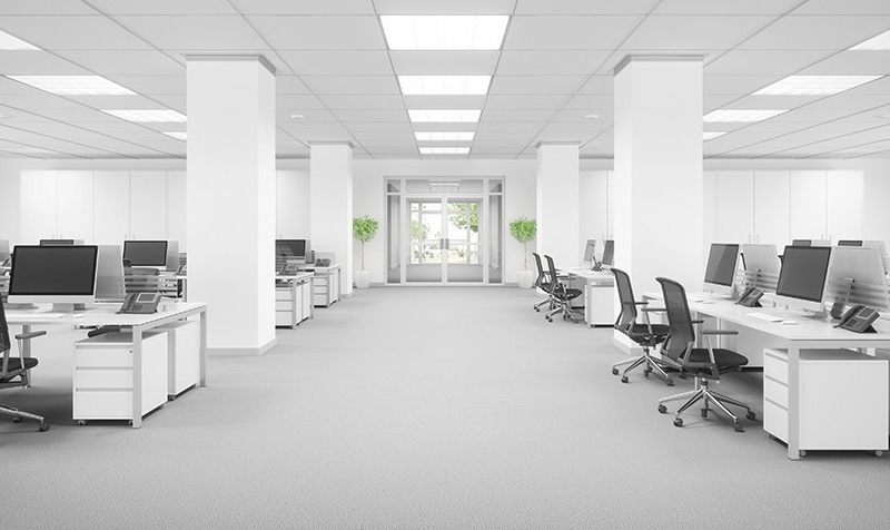 Cleaned commercial office space