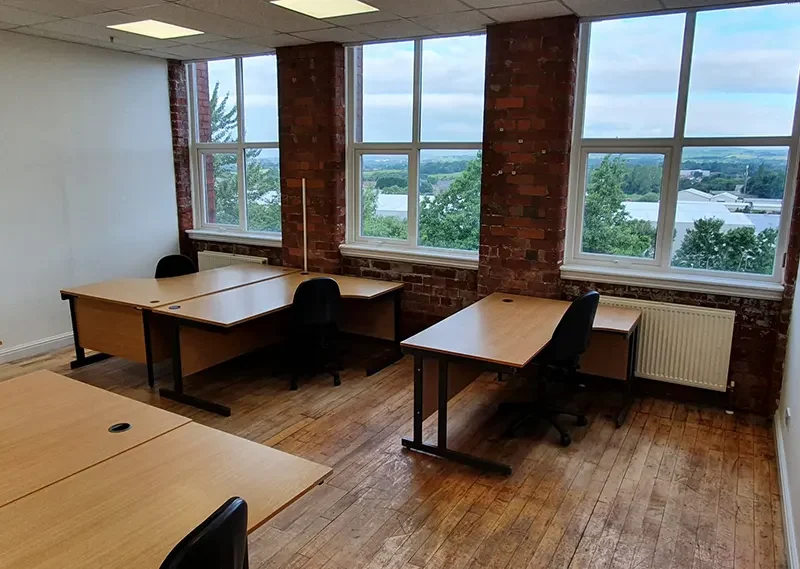 Cleaned commercial office space