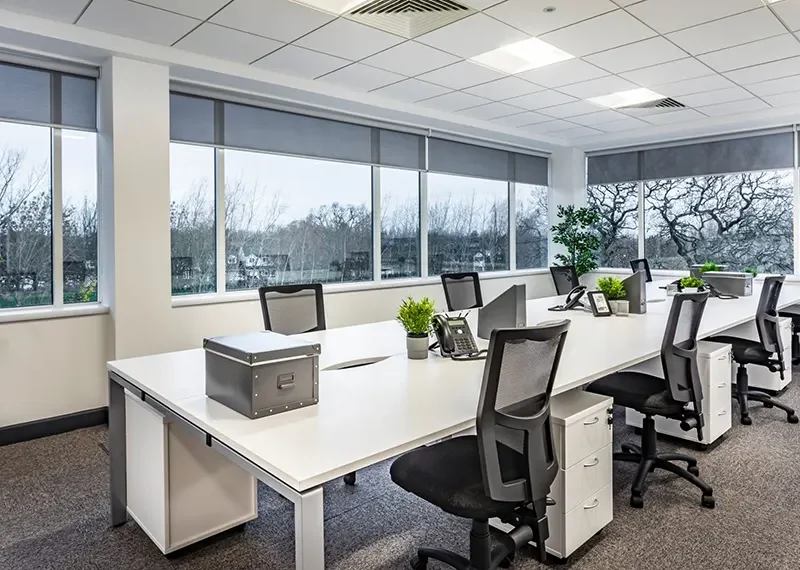Cleaned commercial office space
