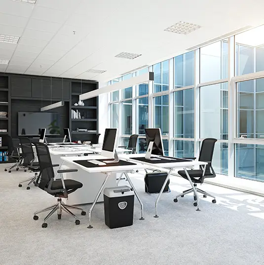 Clean commercial office interior