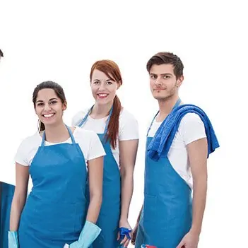 Eco Office Cleaning team at work in a commercial office